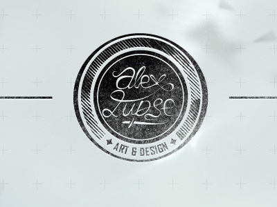 Logo alex lupse art badge design grunge logo noise vintage