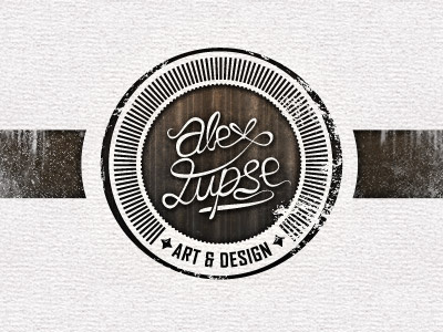 Final Logo alex lupse badge brand caligraphy design grunge handwriting identity logo logo designer logos logotype round texture