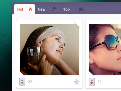 Hot Filter Tab corner design favorite filter hot image photo simple tab tabs top ui web