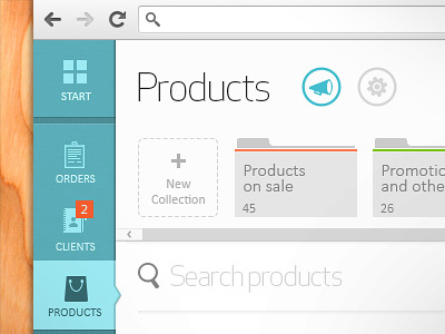Products UI Dashboard application clean clients dashboard design leads metro minimalist orders products status swiss ui ux web