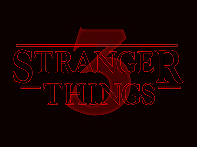 Stranger Things 3 - Logo Concept logo concept neon retro stranger things stranger things 3