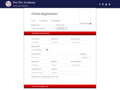 Sample Registration Form
