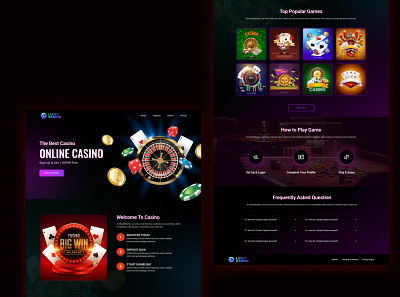 Casino web Design app branding design graphic design illustration logo typography ui ux vector