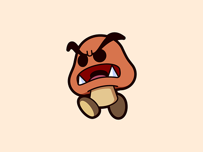 Goomba! 2d bold character design fun game goomba icon icon design iconography illustration illustrator mario nintendo nintendo switch super super mario vector vector art video game