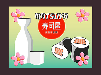 Matsuya Sushi Bar art branding design graphic design illustration logo typography vector