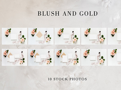 Blush & Gold - mockups photos app design invitation mockup wedding