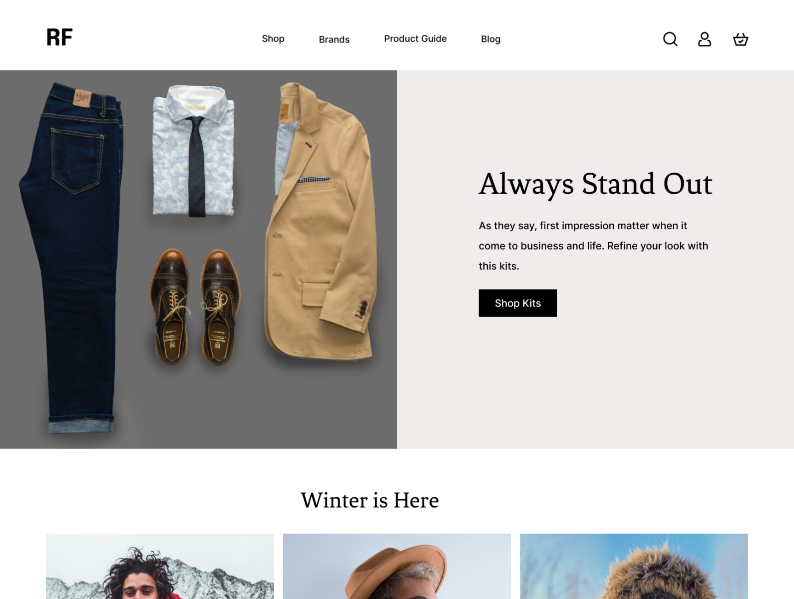 Rich Fashion landing page by Justice Omorodion on Dribbble