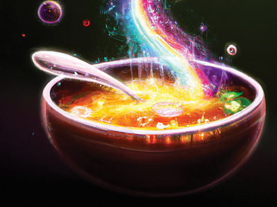 Bowl of soup bubble