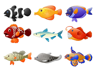 Cute fish design graphic design icon illustration vector