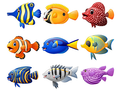 Swimming fish design graphic design icon illustration vector