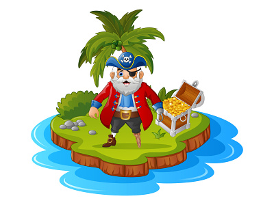 Pirate island design graphic design icon illustration vector