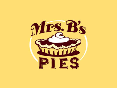 Mrs. B's Pies Final logo pie pies retro