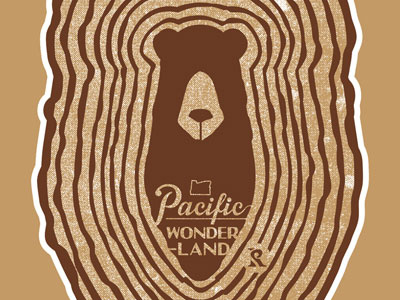 Pacific Wonderland bear oregon pacific wonderland tree rings wood