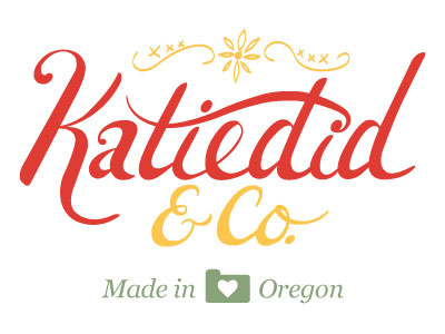Katiedid & Co. custom type embroidery hand lettering hoop art logo