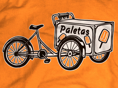 Paleta Cart bicycle bike cart ice cream paleta t-shirt