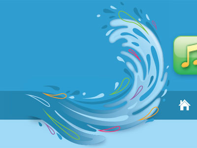 Splash Color blue droplets header splash water wave website