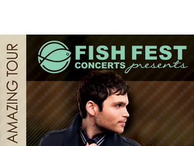 Ticket Front concert fish logo ticket