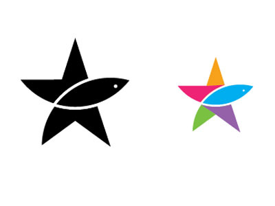 untitled logo fish logo star