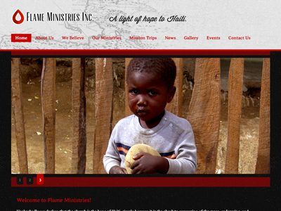 FMI site flame haiti ministry web design website wordpress