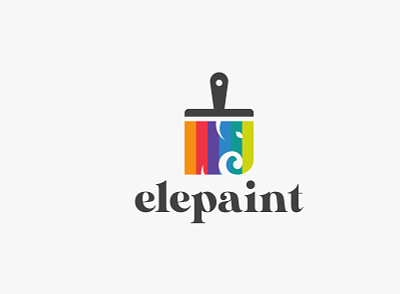 elephant + paint | logo design branding design illustration logo logo design