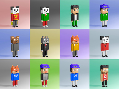 3D NFT Collection: Voxel Art Characters