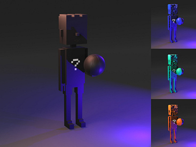3D NFT Collection Abstract Voxel Art