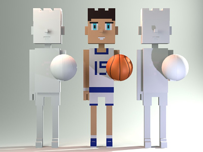 3D NFT Collection Voxel Art (Basketball, Sport) 3d animation basketball card collectibles nft nftart nftartist nftdesigner nfts opensea sport sports card