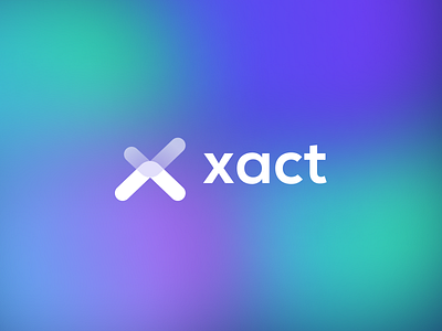 xAct Logo - NFT project blue brand branding check icon clean design digital gradient icon letter logo mark x letter x symbol