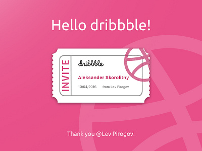 First shot dribbble first shot ticket