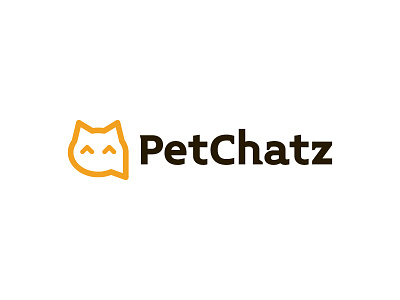 PetChatz logo/mark brown cat dialog dog logo message messenger orange pet petchatz sent video chat