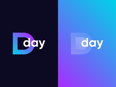 Dday | D letter Logo Concept blue brand branding clean d letter d logo digital gradient gradient icon icon letter logo logo logo design mark simple typography vector
