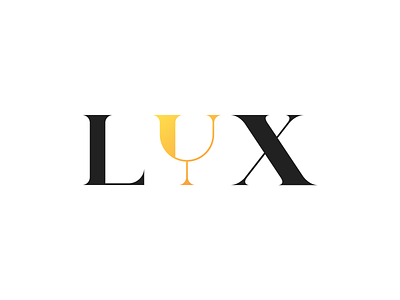 LUX Coctail Bar Logo Concept bar brand branding cocktail bar coctail letter lettering lettermark letters logo logo design lux luxury mark typography vector