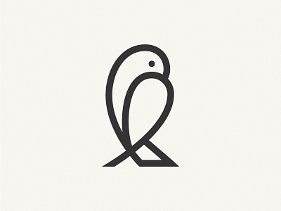 Bird bird line logo mark simbol