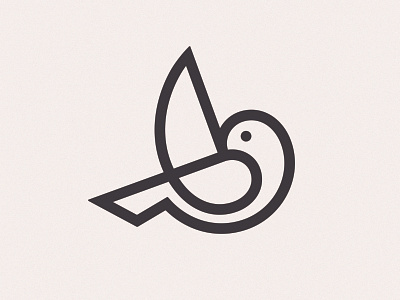 Bird Version 2 bird line logo mark simbol