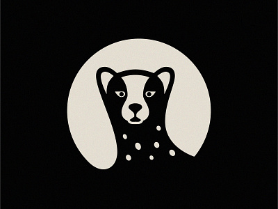 Cheetah / Gepard design illustration logo merk negative space symbol vector