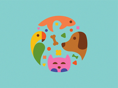 Pets food illustration
