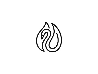 Swan logo mark swan symbol