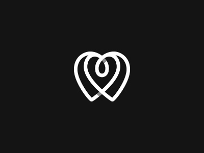 Heart Tooth 2 heart logo mark symbol tooth