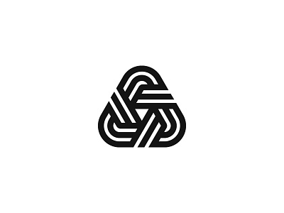 Triangle art line logo mark symbol triangle