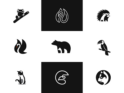 Logofolio - Animals & Birds animal behance bird logo negative space symbol