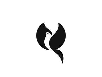 Bird bird logo mark negative space symbol