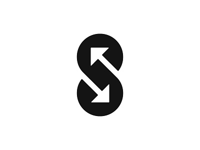 S / Arrow arrow logo mark negative space s symbol