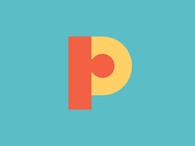 P + Puzzle logo mark p puzzle symbol