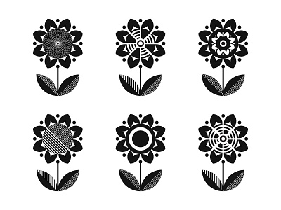 Flowers Version 2 flowers logo mark symbol