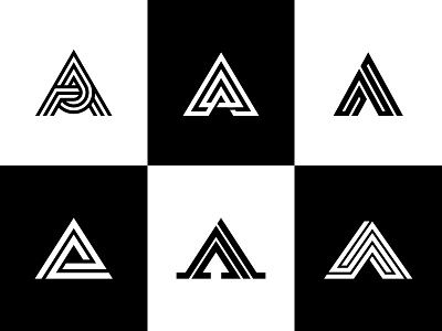 Line A Versions a line logo mark symbol