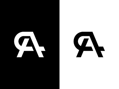 A a line logo mark symbol