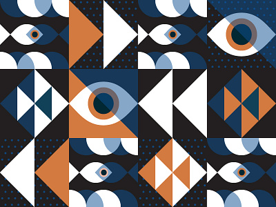 Fishes Eyes abstract branding eyes fishes geometric illustration pattern