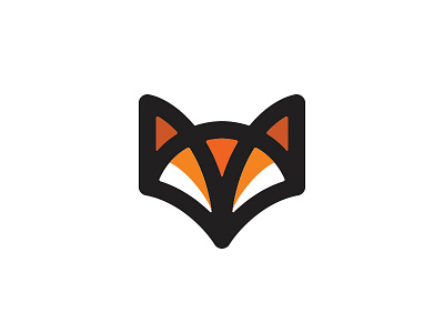 Fox fox line logo mark symbol