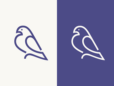 Pigeon line logo mark pigeon symbol