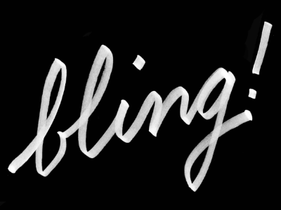 Bling! handmade type type typography